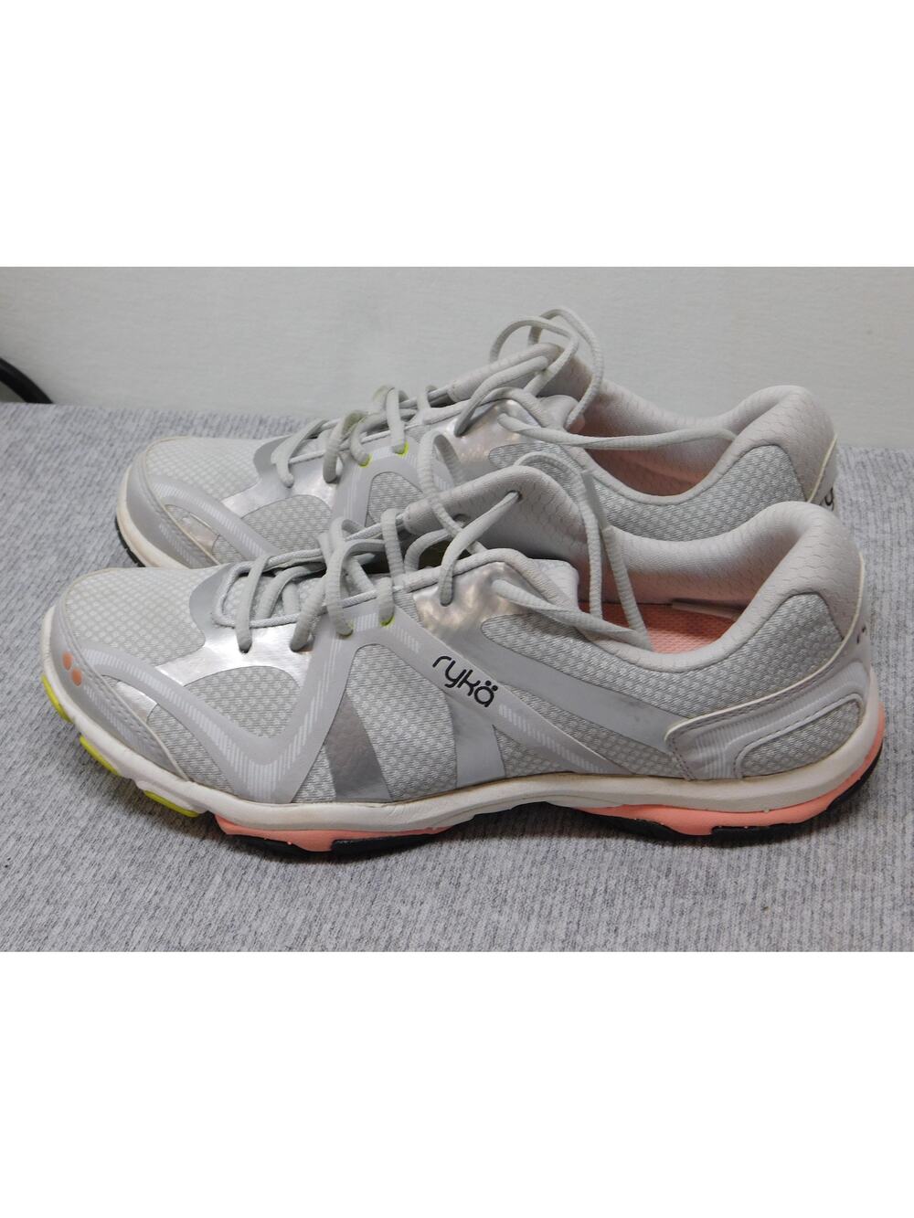 Ryka Shoes Womens Size 8 Gray Influence Mesh Athletic Sneakers Cushioned Low Top